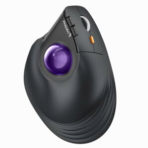 ProtoArc EM05 NL�o�[�e�B�J�� �g���b�N�{�[���}�E�X �c�^62° 2.4G��Bluetooth���Ή� ���C�����X 5�i�KDPI 2