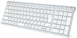 iClever �L�[�{�[�h Bluetooth ���C�����X �p���^�O���t ���{��JIS�z�� 3�䓯���ڑ��\ �e���L�[�t�� �t���T�C�Y �����^