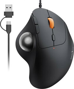 ProtoArc �g���b�N�{�[���}�E�X �L�� USB-C/USB-A���Ή� 4�i�KDPI���߉\ �e�w���� �}�E�X �g���b�N�{�[�� �É��^�C�v