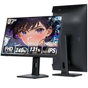 KTC 27 �C���` �Q�[�~���O���j�^�[ (240Hz/FHD/1ms/Fast IPS/HDR10/sRGB131%/4000:1�R���g���X�g
