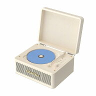 WhatPlus CDプレーヤー Bluetooth対応 スピーカー内蔵 2000mAhバッテリー搭載 デスクトップ用 イヤホン/A…