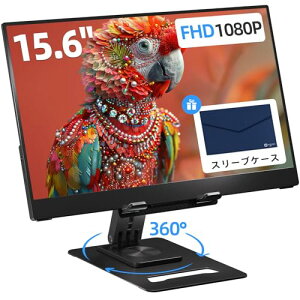 Ingnok ���o�C�����j�^�[ 15.6�C���` FHD 1080P IPS���j�^�[ �����\�X�^���h���� USB-C�v���O�A���h�v���C�iPD�Ή�