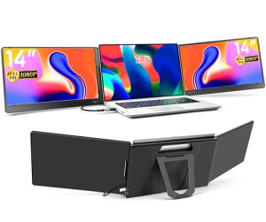 KOGODA �g���v�����j�^�[ 14�C���` ���o�C���f���A�����j�^�[ 3��ʃf�B�X�v���C Type-C/USB 2.0�Ή� 11.6~15.6�C