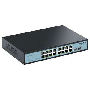 Sodola 2.5gbps �X�C�b�`���O�n�u 18�|�[�g�i16x2.5G RJ45��2x10G SFP+�j���� �É��t�@�����X�݌v ��Ǘ��^�X