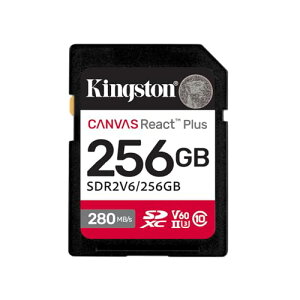 Kingston SDXC�J�[�h 256GB �ő�280MB/s UHS-II V60 4K Canvas React Plus SDR2V6/