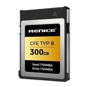 RENICE 300GB CFexpress Typeb �������[�J�[�h pSLC�V���[�Y �����ǂݏo�����x1750MB/s �����������ݑ��x1