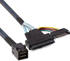 10Gtek 12G ���� Mini SAS SFF-8643 to U.2 SFF-8639 NVMe SSD�P�[�u���A15�s�� �I�XSATA