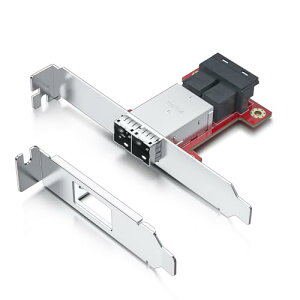 10Gtek Mini SAS�A�_�v�^�[ SFF-8643 to SFF-8644 �f���A���|�[�g Mini SAS �A�_�v�^�[