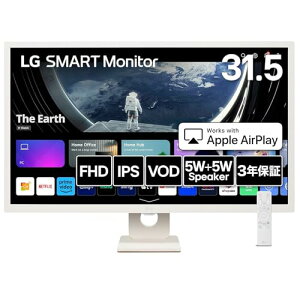 LG �X�}�[�g���j�^�[ / 32SR50F-W/SMART Monitor / 31.5�C���` �t��HD/webOS/IPS/sRGB 99%