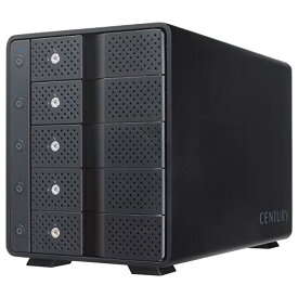 センチュリー独立電源スイッチ・USBハブ機能搭載 USB3.2 Gen2 3.5インチSATA×5 HDDケース「裸族のカプセルマンション 5B