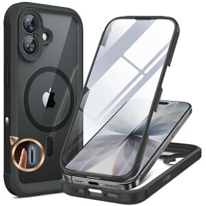 Miracase iPhone17 �P�[�X MagSafe�Ή� �X�}�z�P�[�X ��Phone17 �p �J�o�[ 9H �����K���X 360°�ی� �S�g