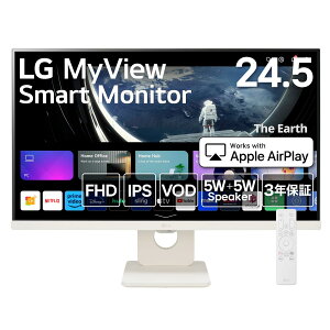 LG �X�}�[�g���j�^�[ / 25SR50F-W/MyView Smart Monitor / 24.5�C���` �t��HD/webOS/IPS /
