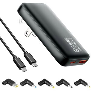 USB-C �[�d�� 65W/45W ���^ PD/PPS/QC�Ή� Type-C�P�[�u���t�� 1USB-C��1USB-A1�|�[�g6in1 �p�\�R��