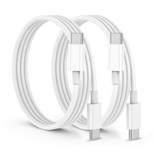 USB C �P�[�u�� ���� 1M 2�{�Z�b�g PD�Ή� 60W �}���[�d USBC & USBC �P�[�u�� �f�[�^�]�� ���ϋv�� �f���h�~ �f��