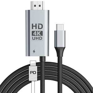 �y4K@60Hz�zUSB-C to HDMI �ϊ��P�[�u�� 2M 100W PD�}���[�d 4K@60Hz �掿�o��Thunderbolt 4/3