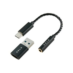 AZLA Smart DAC A150 Black [USB-C to 3.5mm�W���b�N�ϊ�DAC�P�[�u��] Switch2�Ή� UAC2.0