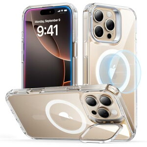 ESR iPhone 16 Pro �P�[�X �y�f�U�C����܃V���[�Y�I�zMagsafe�Ή� �ČRMIL�K�i�̕ی� �ω��� �ϏՌ� �B��X�^���h ��