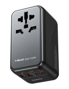 �y��������100W�o�́z MOMAX �ϊ��v���O 100W PD GaN �}���[�d �S���E�Ή� 5�䓯���[�d 2*PD USB-C+2*QC U