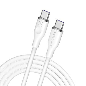 USB Type C �P�[�u�� VOLTME 100W PD�Ή� �}���[�d �����ϋv usb �P�[�u�� �V���R���f�ލ̗p ���܂Ȃ� �f���h�~ i