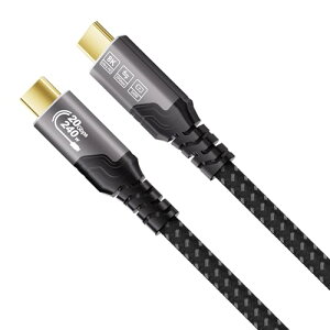 ZIKNYDO USB TypeC �P�[�u�� 0.5m�CUSB-C 3.2 Gen 2×2 20Gbps �����f�[�^�]���C8K@30Hz�C4K@