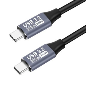 Type C �P�[�u�� 1M USB C to C �P�[�u�� �y20Gbps�f�[�^�]�� 240W�}���[�d�z USB3.2 Gen2�W�� PD3.