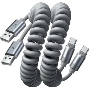 USB Type C �P�[�u���y1M/2�{�Z�b�g�zLISEN USB-C & USB-A 3.1A �^�C�vc �P�[�u�� �Z�� Carplay ��