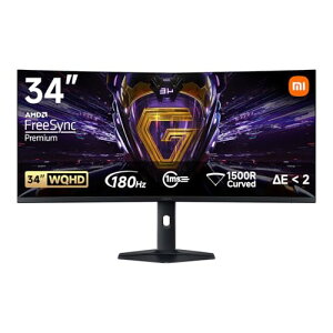 �V���I�~ Xiaomi �ȖʃQ�[�~���O���j�^�[G34WQi 34 �C���` WQHD �f�B�X�v���C 400nits�̍��P 3440×1440 15