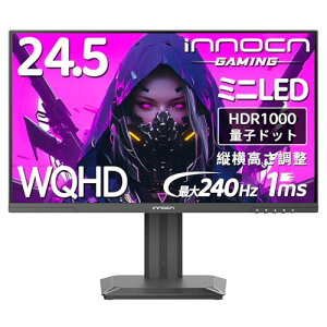 INNOCN 24.5�C���` 240Hz WQHD���j�^�[ QD-MiniLED �Q�[�~���O���j�^�[ 1440p �ʎq�h�b�g �Q�[�~���O�f�B�X�v
