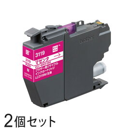 【2本セット】 LC3119M リサイクルインクカートリッジ マゼンタ エコリカ ECI-BR3119M ブラザー対応 【沖縄・離島 お届け不可】