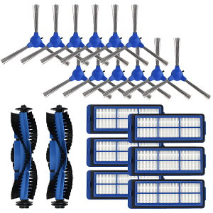 ���[�t�B�[ 11S Max / 15C Max / 30C Max / G20 / G20 Hybrid / G30 / G30 Edge / G30 Hybrid �p �݊��i ���Օi�Z�b�g�i�T�C�h�u���V×12�A��]�u���V×2�{�A�����p�t�B���^�[×6�j���Օi �݊� / �������� / Eufy / Ro