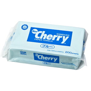 ニューチェリー ブルー ペーパータオル(レギュラー/220×230mm)200枚×5個【沖縄・離島 お届け不可】