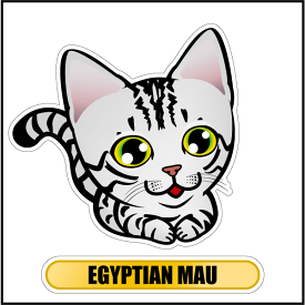 送料無料 車 シール ステッカー エジプトシャンマウ フェイスステッカー 転写シール 猫グッズ 名入れ対象外 ペット