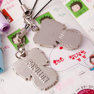 【アウトレット商品】1000円ポッキリ チャーム パピヨン チャーム ストラップ キーホルダー 犬用品 犬グッズ 犬雑貨 ギフト プレゼントペット ペット【名入れ対象外】