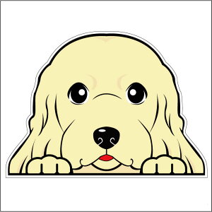 車 シール ステッカー 耐水 アメリカンコッカー フェイスステッカーBIG ペット アメコカ アメリカン・コッカー・スパニエル 犬 転写シール 車用 キズ隠し 傷隠し【名入れ対象外】