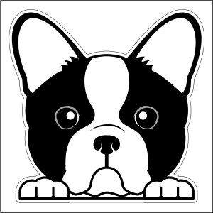 車 シール ステッカー 耐水 フレンチブルドッグ フェイスステッカーBIG フレブル ペット 犬 転写シール ペット 車用 キズ隠し 傷隠し【名入れ対象外】