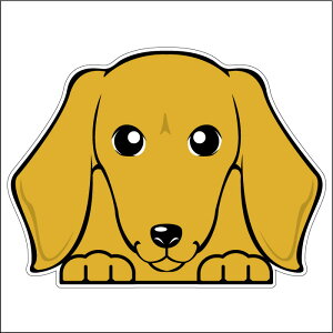 車 シール ステッカー 耐水 ミニチュアダックスフンド スムース フェイスステッカーBIG ペット 犬 転写シール ペット 車用 キズ隠し 傷隠し【名入れ対象外】