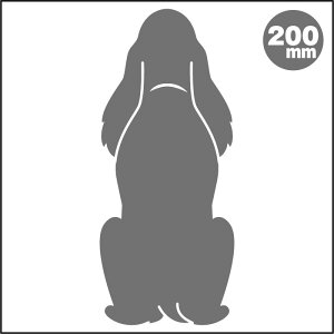 車 シール ステッカー 耐水 ペット 犬 イングリッシュコッカー 後ろ向き シルエットステッカー 20cm ペット イングリッシュ・コッカー・スパニエル 車用 キズ隠し 傷隠し【名入れ対象外】