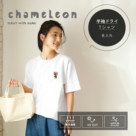 カメレオン 名入れ 半袖Tシャツ おしゃれ かわいい シンプル ペットグッズ ギフト プレゼント トップス オーダーメイド レディース メンズ ani-tshirt-chameleon