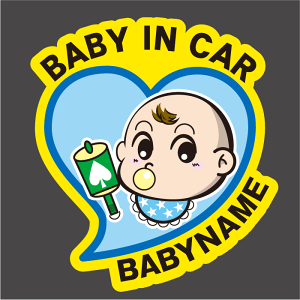  Ԃ񂪏Ă܂XebJ[ BABY IN CAR u[ 20cm XebJ[ Baby in the car ԃXebJ[ ]ʃV[ ԗp LYB B