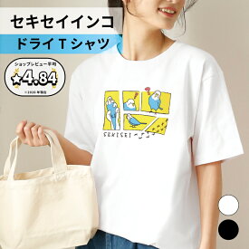 オリジナルTシャツ セキセイインコ ブルー ドライtシャツ おもしろ 半袖 UVカット 着やすい 部屋着 高校生 誕生日 プレゼント 男女兼用 かわいい おしゃれ アニマル 小鳥 鳥好きギフト 鳥グッズ ペット
