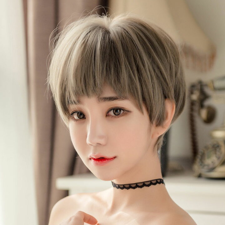 楽天市場 全4色 ウィッグ ショート 原宿風 ネット付 レディース 女性 ウィッグ かっこいい 短髪 レディース ファション 日常用 Dp001n1n1n1 代引不可 ドレス ファッション エブリ