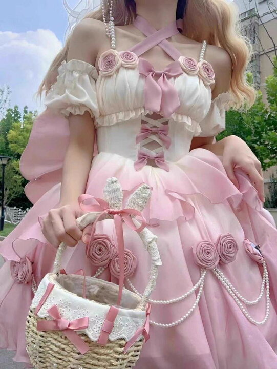 楽天市場】ロリータ jsk ワンピース 可愛い プリンセスドレス お姫様  