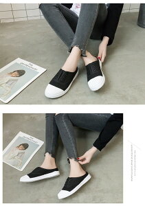 スニーカー レディース サンダル かかとなし スリッポン つっかけ かわいい シューズ 履きやすい 軽量 楽々 普段使い 日常 レースアップ ぺたんこ カジュアル シンプル ブラック ホワイト id0