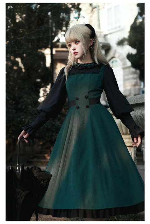 楽天市場】ロリータドレス 魔法学校 Lolita 秋 ワンピース フリル 