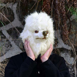 パーティーグッズ マスク コスプレ 犬 トイプードル トイプー ふわふわ リアル 面白グッズ ラバーマスク フルマスク お面 余興 ハロウィン なりきり 面白い 被り物 ゲーム 宴会 忘年会 仮装