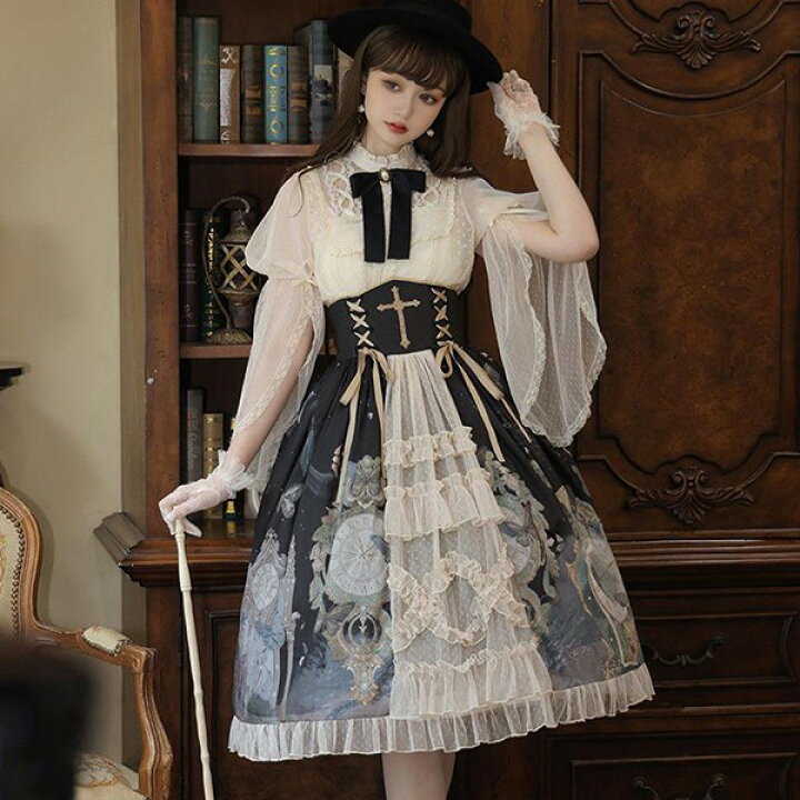 楽天市場】ロリータ 蝶の時計 ドレス シャツ キャミソール Lolita OP 