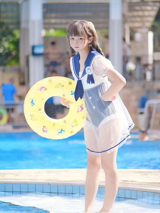 楽天市場】ワンピース水着 服みたいな レディース マリン風 セーラー服 