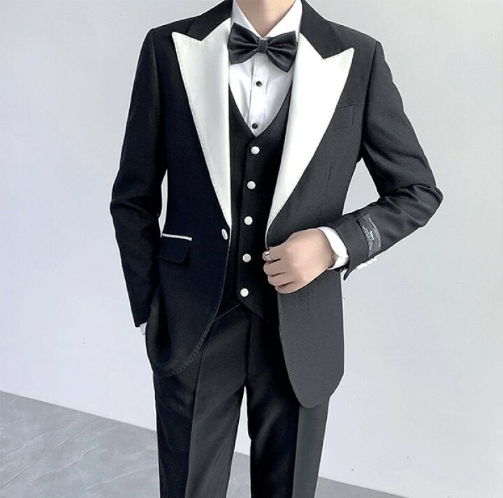 楽天市場】タキシード メンズ スーツ フォーマル 舞台 紳士服 男性 