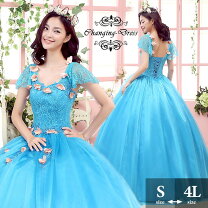 楽天市場】スカイブルー（種類（ドレス）パーティードレス）（ドレス  