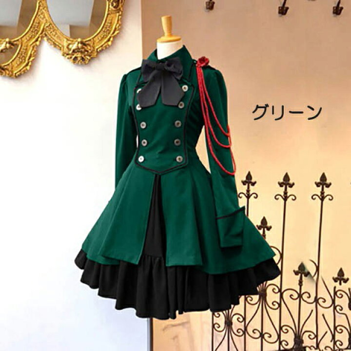 楽天市場】ロリータ ビッグカラー ワンピース単品 クラロリ ゴスロリ  
